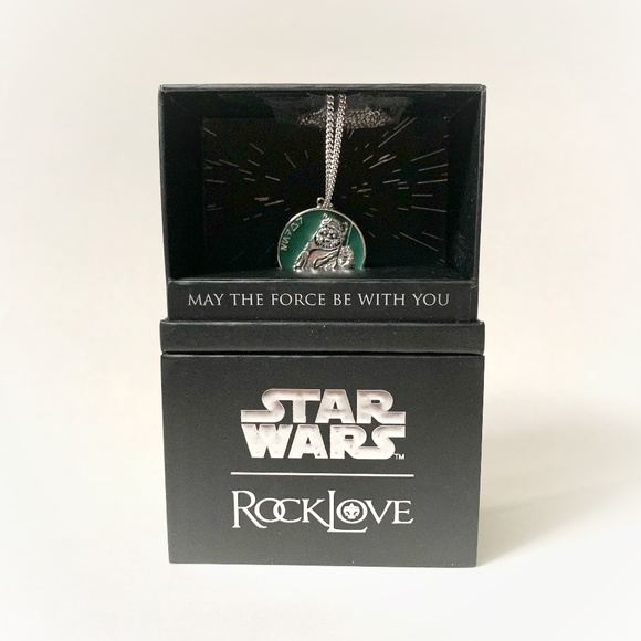 NIB Star Wars X RockLove Planetary Endor Ewok Sterling Medallion Necklace LE - Picture 2 of 12